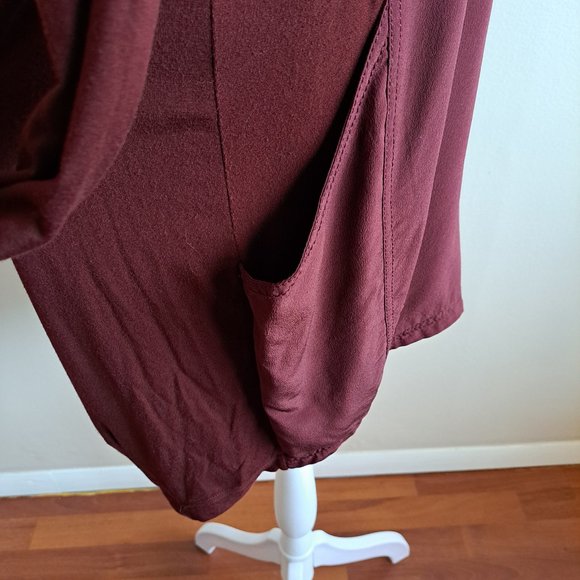 New VDP Women's Italian Brown Tunic Long Sleeves Baggy Dress Size 42 / S - Picture 7 of 14